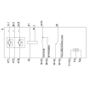 Siemens 3RW4027-2TB04 3RW40 Soft Starter Grootte S0 met veergeladen terminals en bypass