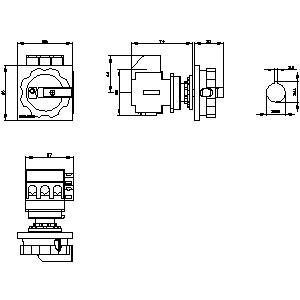 Siemens 3LD2154-1TP51 Basic Devices Disconnecting Switch voor energiebesparende oplossingen