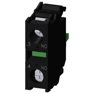 Voorste montage 1NO Schroefterminal Siemens 3SU1400-1AA10-1BA0 SIRIUS ACT Contactmodule