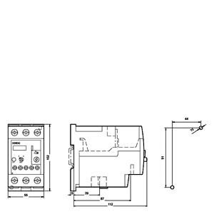 Siemens 3RU5136-4GB1 Overbelasting Relay 40...50 A maat S2 klasse 10 Gesloten voor Spannings Relay