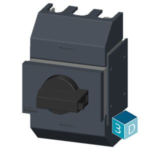 Siemens 3KD0232-2KG20-3 Schacht ontkoppelingsschakelaar met voorste werking 3 pool Ti-grijs