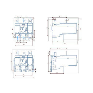 110.50 x 125.00 x 171.50MM 3RU5156-3LB2 Thermische overbelasting relais voor eenmalige montage