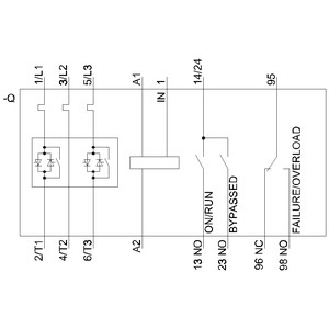75 kw 3RW4047-1BB15 3RW40 Soft starter maat S3 met bypass en schroef terminals Energie