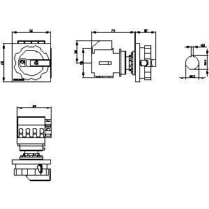 Siemens 3LD2054-1TP53 Basic Devices Disconnecting Switch voor industriële stroomregeling