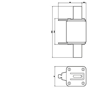 3NA3360 LV HRC Fuse Link GL/GG met greepklompen en voorwielgrootte 3 AC 500V/DC 440V