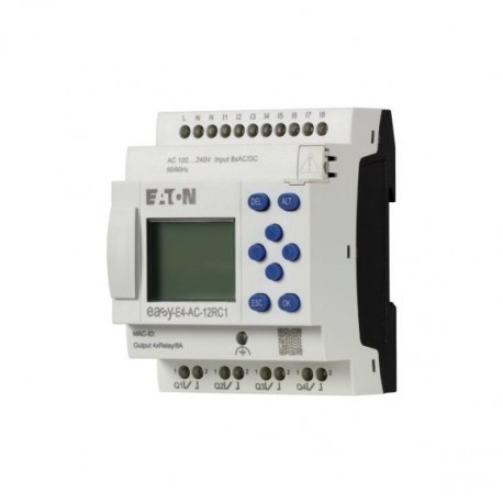 Miniatuur EASY-E4-AC-12RC1 CPU 8DI4RO 100 240 V AC/DC met scherm toetsenbord Ethernet Interface Schroef Terminal