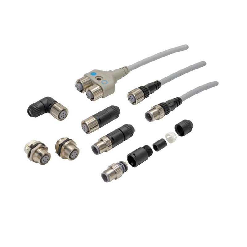 I/O-kabelverbinding voor verbindingen van industriële kwaliteit XS2F-D421-D80-F
