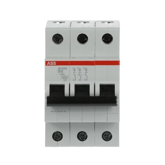 MCB SH203-B6 Miniatuurcircuitbreaker Nominale frequentie Hz 50 Aantal polen 3 6 A