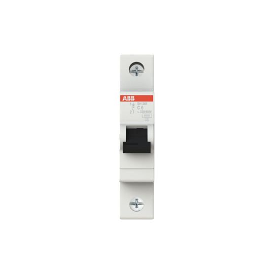 MCB SH201-C6 Miniatuurcircuitbreaker 1P C 6 A Geschikt voor verschillende toepassingen