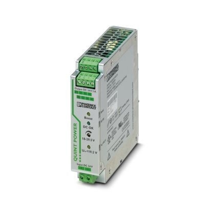 Compacte QUINT-PS24DC24DC 5 DC/DC-omvormer voor ruimtebesparende industriële installaties