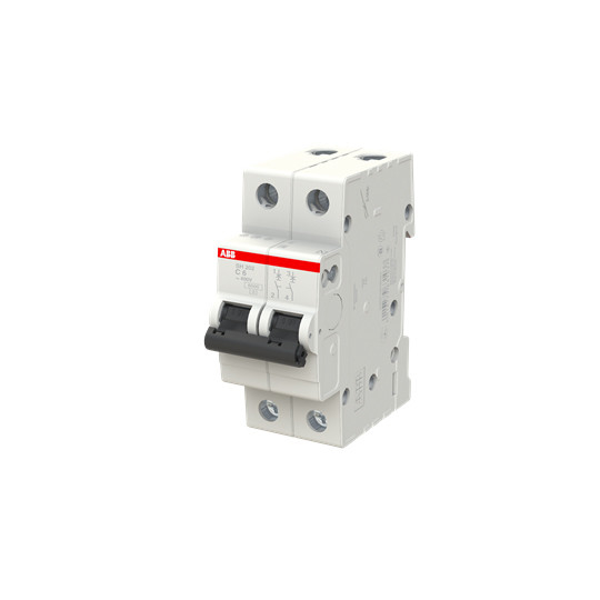 2P MCB SH202-C6 Miniatuurcircuitbreaker Nominale spanning 220 C 6 A Aantal polen