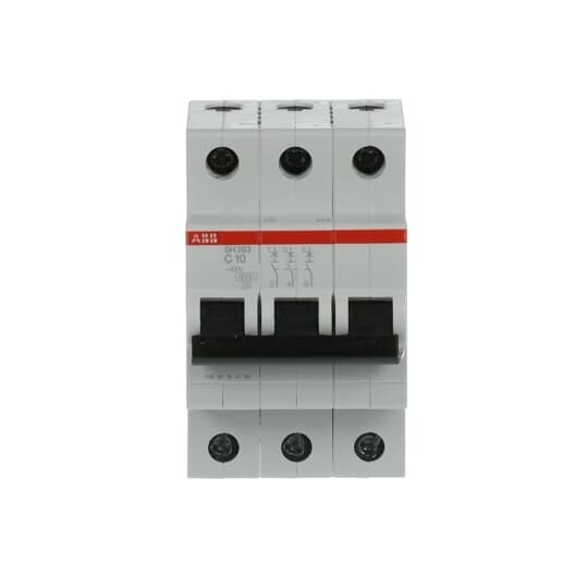 MCB SH203-C10 Miniatuurcircuitbreaker Nummer van pool 3 Nominale frequentie Hz 50 C 10 A