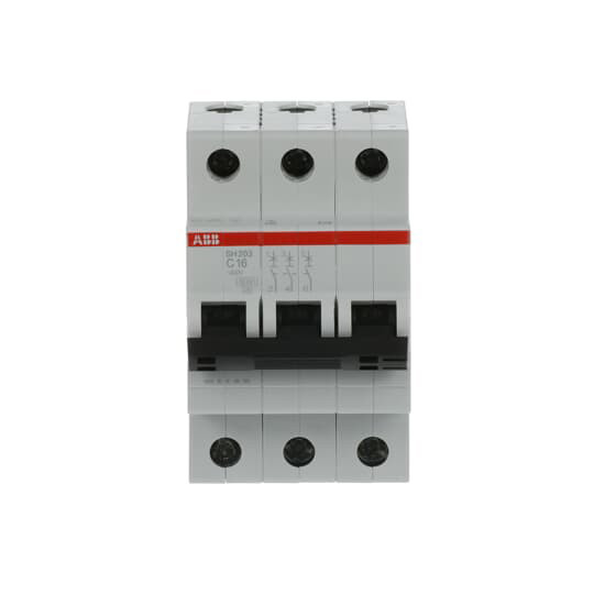 MCB SH203-C16 Miniatuurcircuitbreaker Nummer van pool 3 16 A Nominale frequentie Hz 50