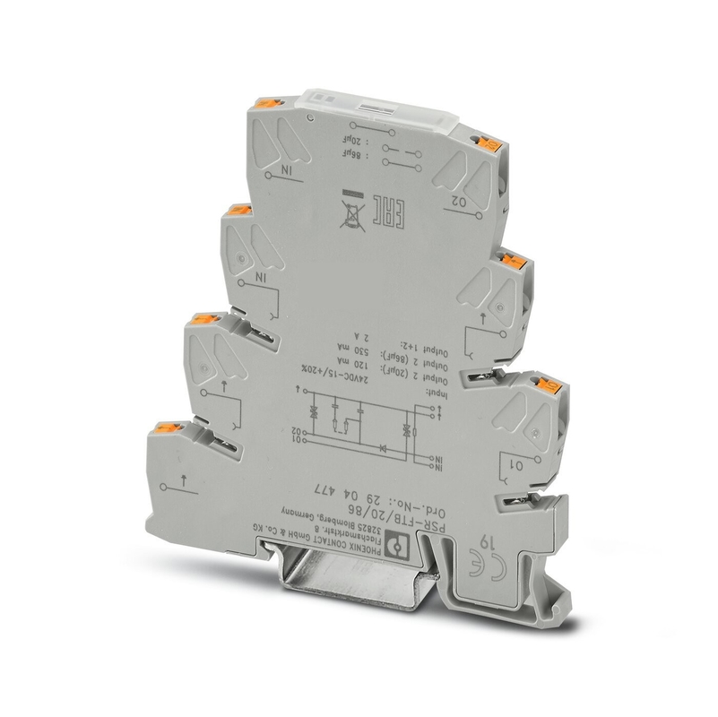 PSR-FTB/20/86 Filterterminals met veiligheidssluitingscontactbelasting en koppelrelais