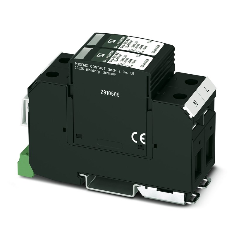 240 V wisselstroom L-PE / N-PE-overspanningsbeschermer voor 2 polen VAL-MS-EE-T2-2 0-385-FM Duurzaam ontwerp