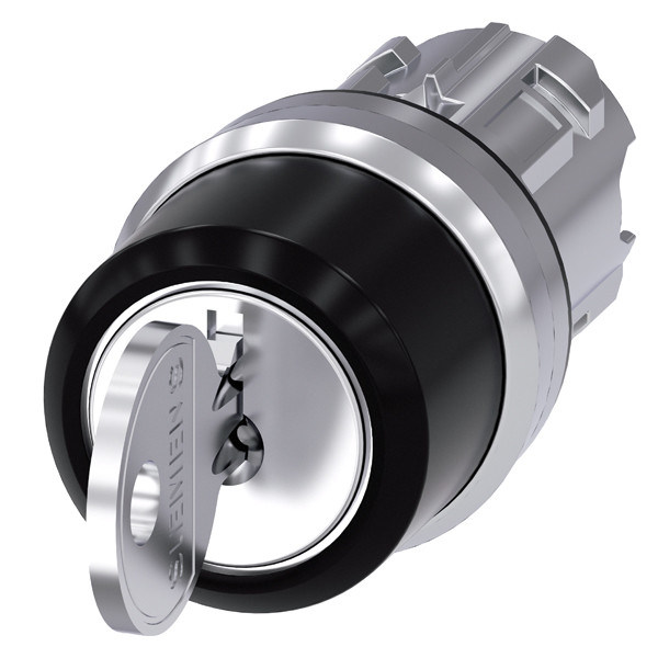 3SU1050-4BM01-0AA0 RONIS Metal Shiny Sleutel Schakelaar met 3 posities en 2x45 SIRIUS ACT