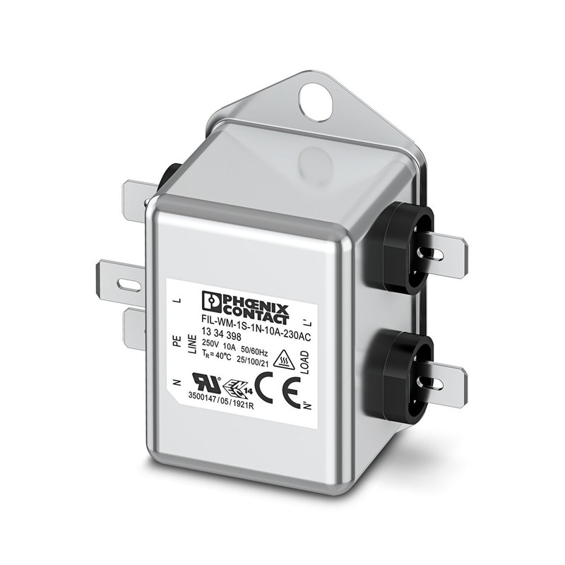 1334398 FIL-WM-1S-1N-10A-250V AC 50/60 Hz EMC-filter voor elektrische geluidsonderdrukking