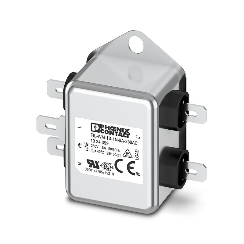230AC EMC Filter FIL-WM-1S-1N-6A-50 Hz 60 Hz Spanningsbepaling AC Nominale Centrum Frequentie