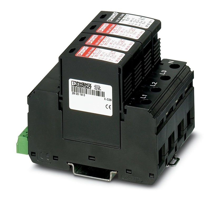 Bescherming 2800183 VAL-MS-T1/T2 335/12.5/3 1-FM Klasse 1/2 Bliksem/overspanning
