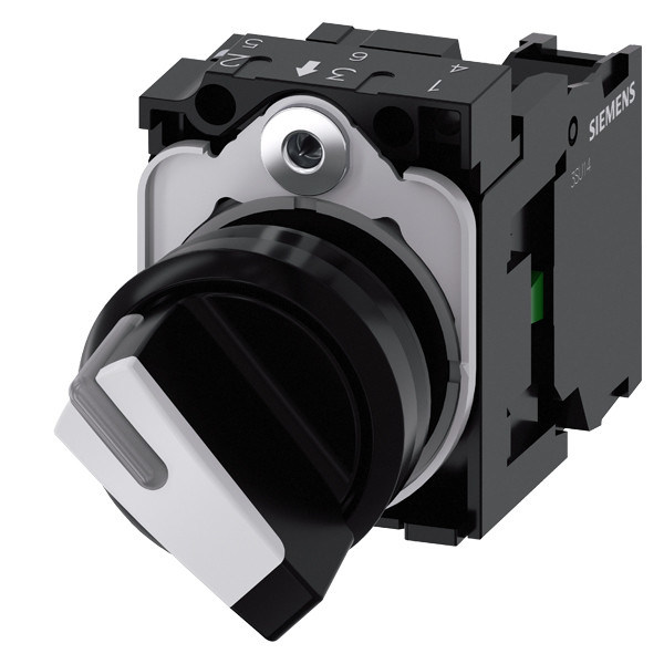 Plastic short handle selector switch voor SIRIUS ACT Complete Unit 3SU1100-2BF60-1BA0