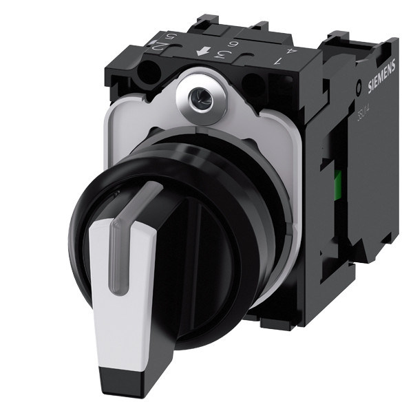 3SU1100-2BM60-1NA0 Korte handgreep Selector Switch Plastic Complete Unit 3 Posities