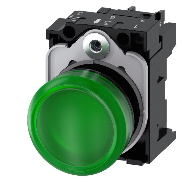 PLC 3SU1102-6AA40-1AA0 SIRIUS ACT Complete eenheid Pilot Light 24V AC/DC Kunststof Verlicht Gladde lens Flush