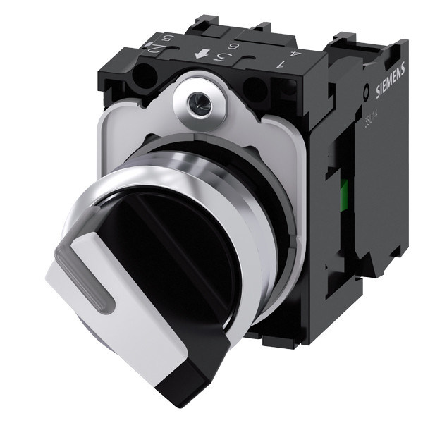 2 posities SIRIUS ACT Complete unit selector Switch Short Handle Metal Glanzend Niet verlicht