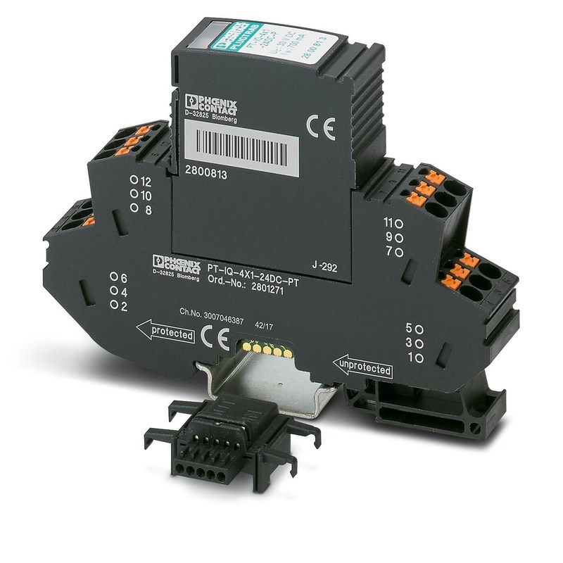 24 V gelijkstroom 4 pool PT-overspanningsscherm PT-IQ-4X1-24DC-PT voor PT-systemen