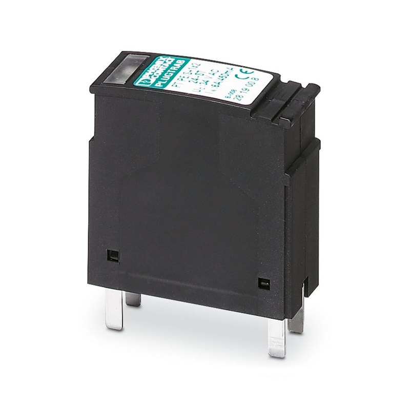 2819008 PT PE/S 1X2-24-ST Overschuivingsbeschermings stekker met 2 polen en nominale spanning 24 V wisselstroom