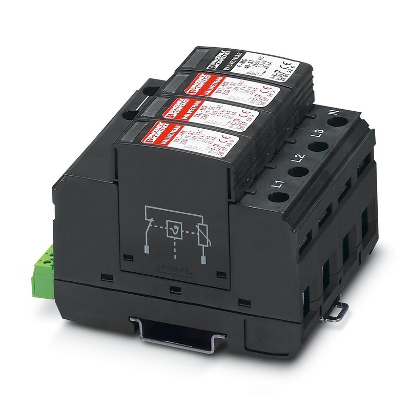 230 V wisselstroom 2838199 VAL-MS 230/3 1 FM Type 2 Overschrijdingsbeschermer met 4 palen