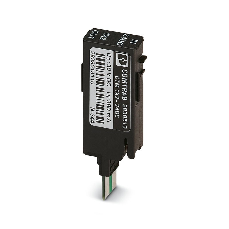 2838500 CTM 1X2- 24DC-overspanningsbeschermingsplug voor 24 V gelijkstroom nominale spanning en 1 pool