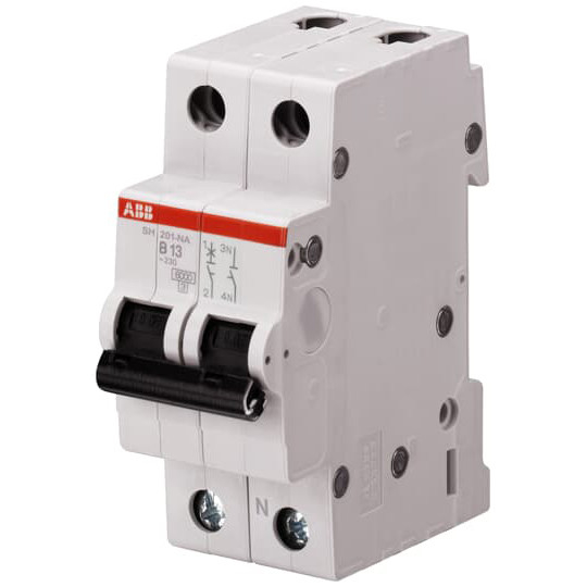 MCB SH201-B16NA Miniatuurcircuitbreaker 1 NP B 16 A Compact en ruimtebesparend ontwerp