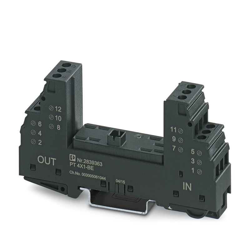 1 pool 2839363 PT 4X1-BESSorge Protector Base Nominale Spanning 4X1-BE voor industriële veiligheid