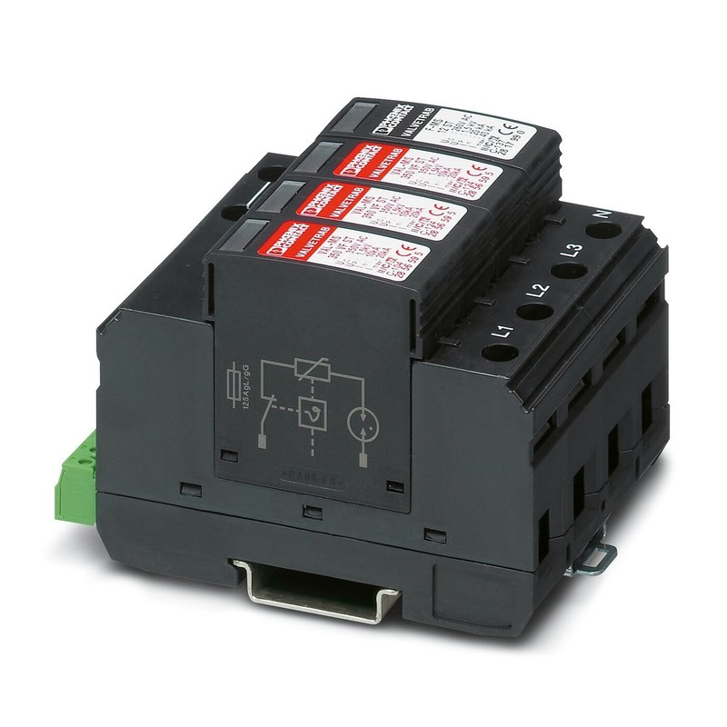 4 polen 350V wisselstroom VAL-MS 350VF/3 1-FM Type 2 Overspanningsbeschermer 2858632 voor apparatuur