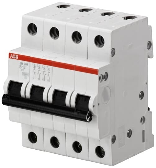 MCB SH204-B63 Miniatuurcircuitsluiter 50Hz Nominale breekcapaciteit 4P B 63 A Mini Grootte