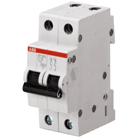 Compact ontwerp MCB SH202-D25 Miniatuurcircuitbreaker 2P D Nominale stroom 25A 220V
