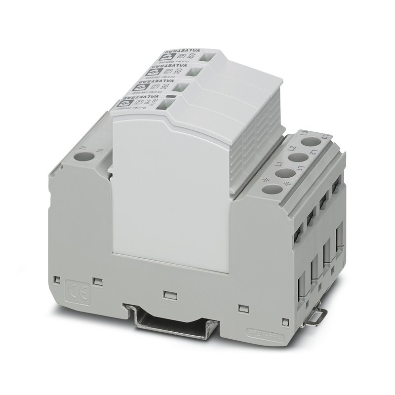 4 pool 2905345 VAL-SEC-T2-3S-350 Type 2 Spanningsoverheersingsbeschermer voor 5V AC tot 250V AC en 125V DC 200mA DC