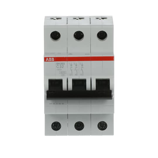 MCB SH203-C32 Miniatuurcircuitbreaker 3P C 32A Nominale spanning 220