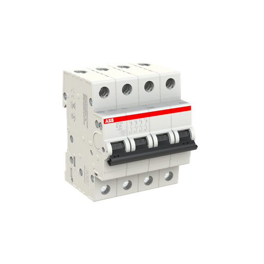 MCB SH204-B20 Miniatuurcircuitbreaker 4P 20A 220V 50Hz Nominale spanning en frequentie
