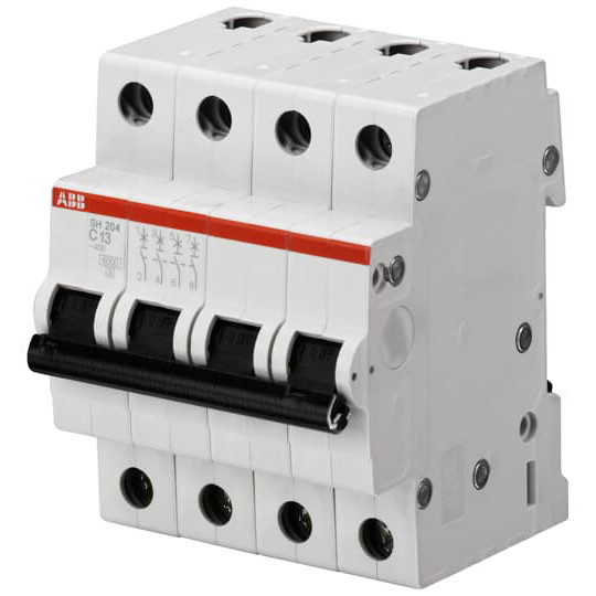 MCB SH204-D3 Miniatuurcircuitbreaker met nominale stroom 3A 4P D 3A met breekcapaciteit