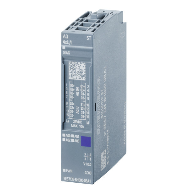 6ES7135-6HD00-0BA1 ET 200SP Analoge uitslag AQ 4xU/I Standard met flexibele configuratie
