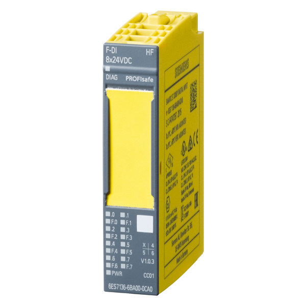 PLC 6ES7136-6BA01-0CA0 F-DI HF 8x24VDC elektronische module voor nauwkeurige monitoring