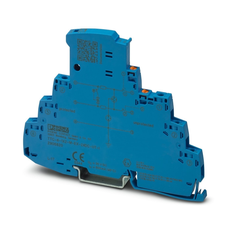 TTC-6-1X2-M-EX-UT-I-overspanningsbeschermer voor 2 polen door Phoenix Contact