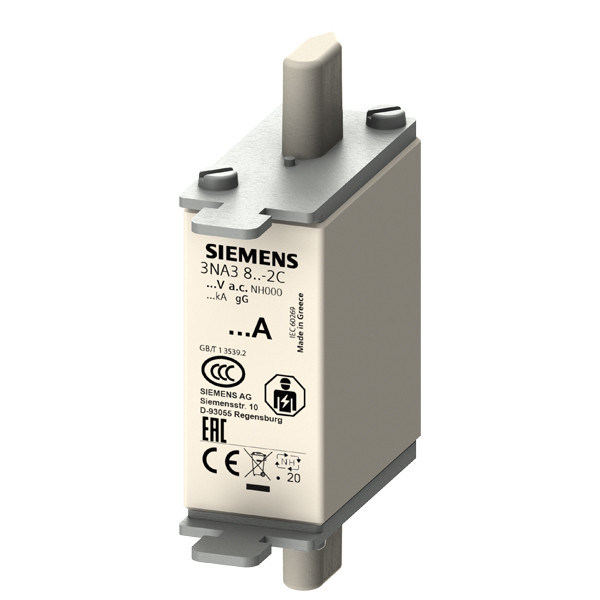 PLC 3NA3810-2C LV HRC Fuse Link GL/GG met voorzijdelijke indicator Grootte 000 500V Bescherming