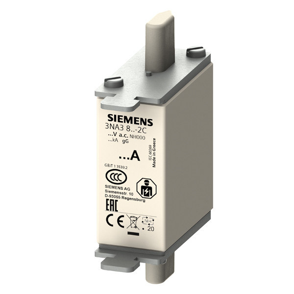 PLC 3NA3814-2C LV HRC Fuse Link GL/GG met voorzijdelijke indicator Grootte 000 Gemakkelijk te installeren