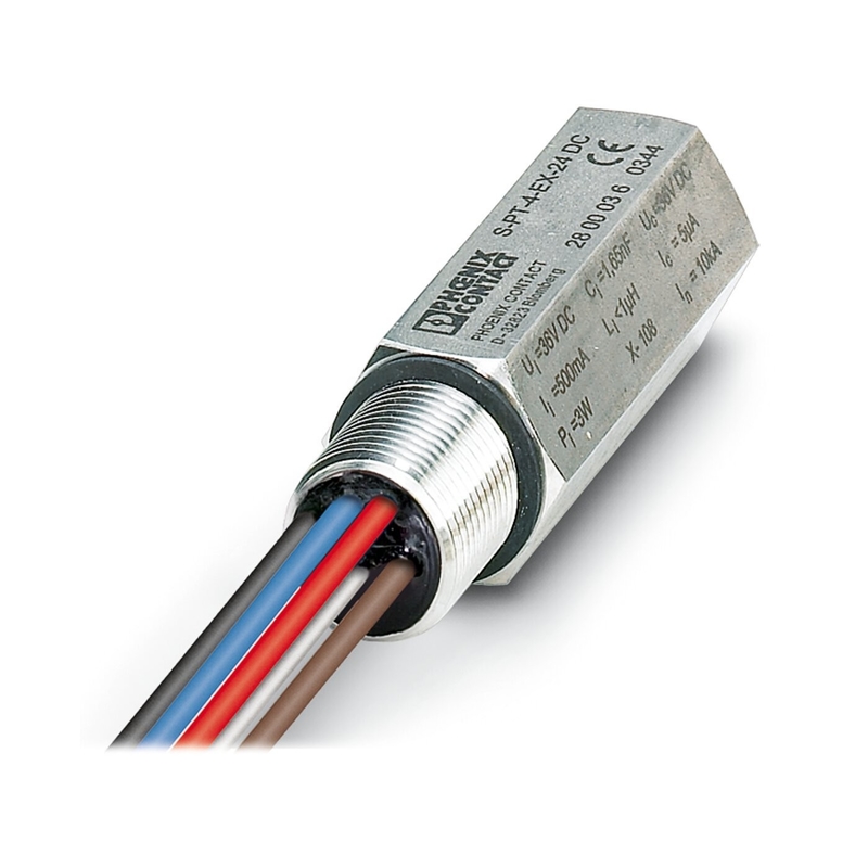 2 polenoverspanningsscherm met 24 V gelijkstroom nominale spanning Phoenix Contact S-PT-2XEX-24DC