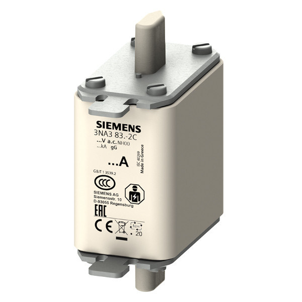 PLC 3NA3836-2C LV HRC Fuse Link GL/GG met niet-geïsoleerde greepkoppels Grootte 00 500V