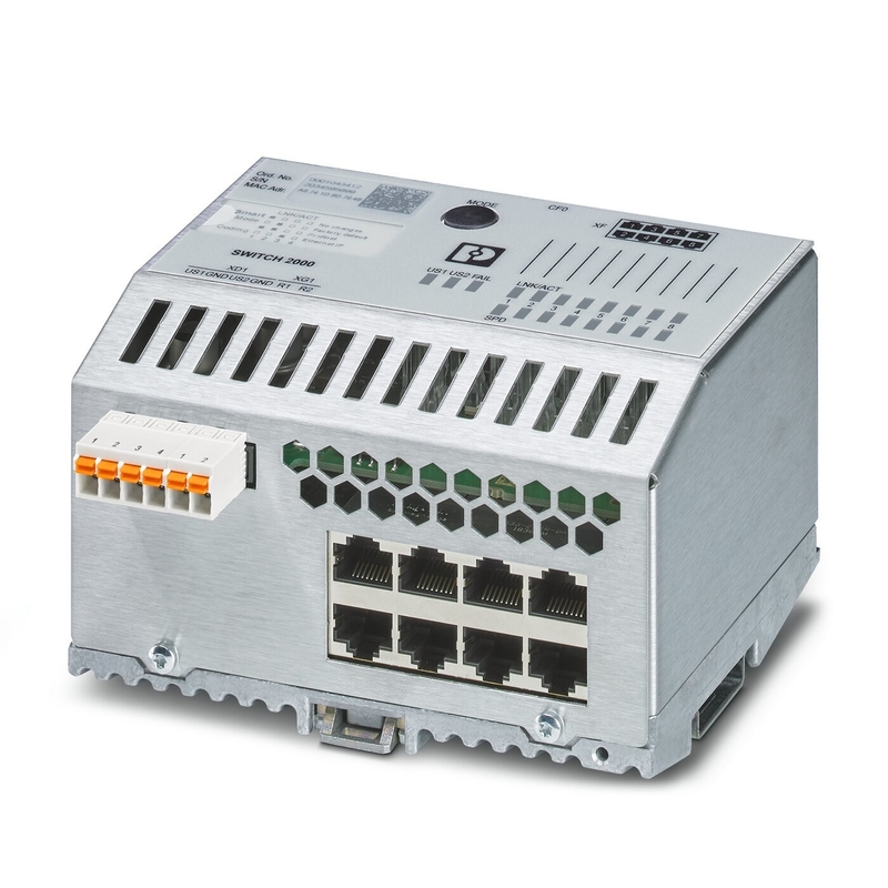 Industrial Ethernet Switch FL SWITCH 2408 IP65 Beschermingsniveau en EtherNet/IP-netwerk