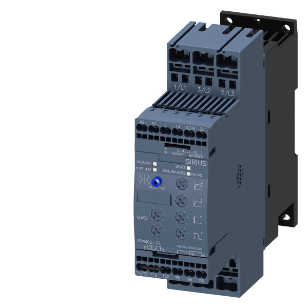 Siemens 3RW4027-2TB04 3RW40 Soft Starter Grootte S0 met veergeladen terminals en bypass