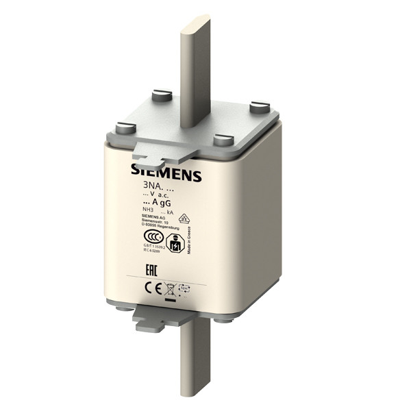 3NA3360 LV HRC Fuse Link GL/GG met greepklompen en voorwielgrootte 3 AC 500V/DC 440V
